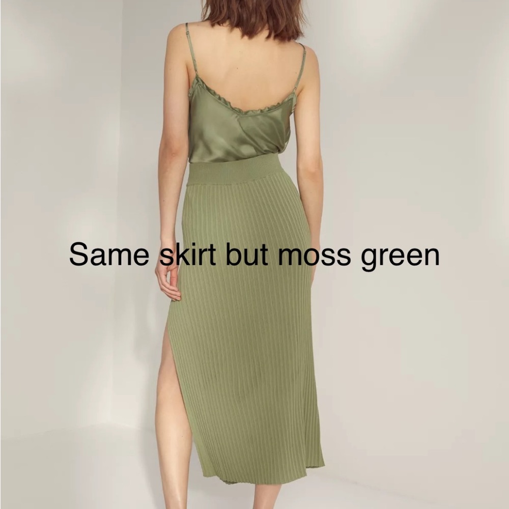 Wilfred Knit Slip Skirt S - MOSS GREEN